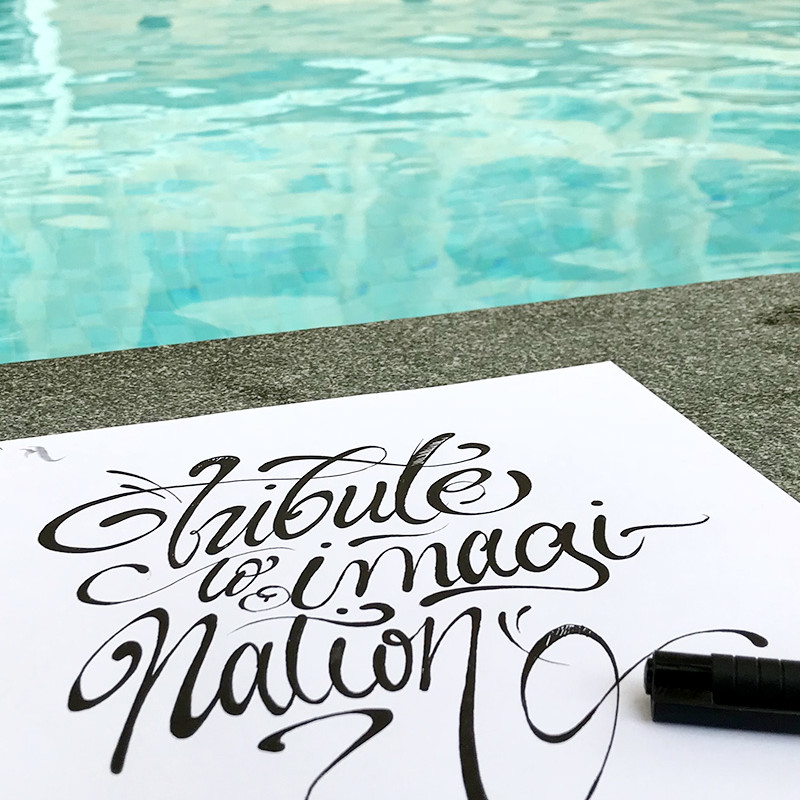 Pool, sketch, street art, graffiti, Dubai, UAE