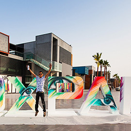 volume, letters, boxpark, dubai, graffiti, art