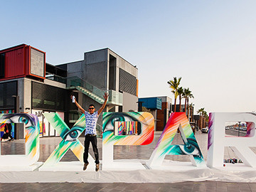 volume, letters, boxpark, dubai, graffiti, art