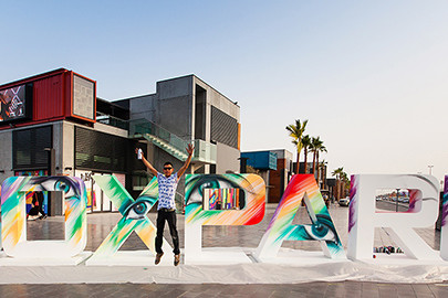 volume, letters, boxpark, dubai, graffiti, art