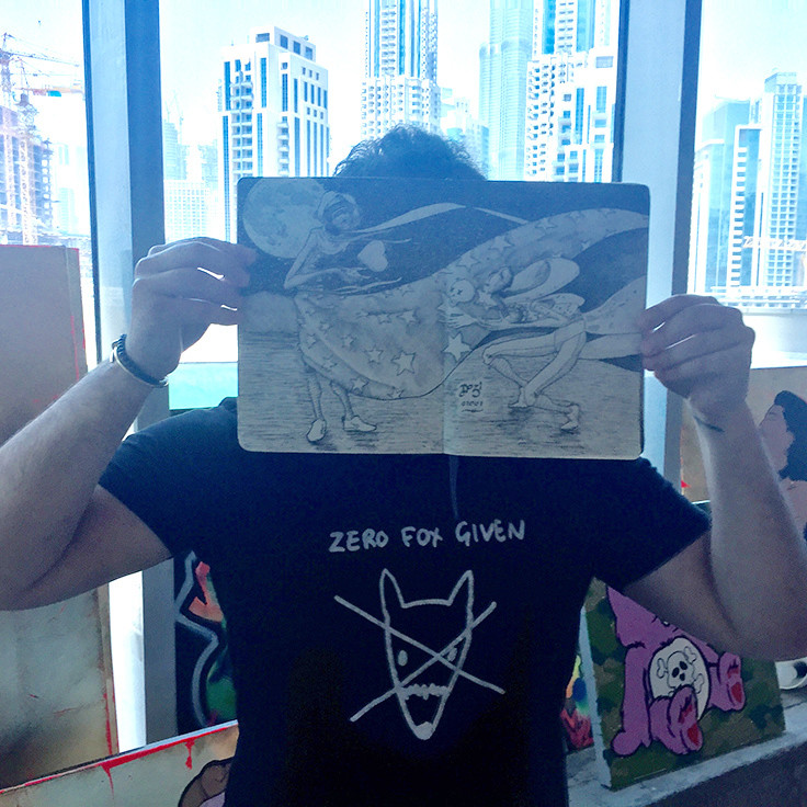 Dozi, portrait, art, black and white, studio