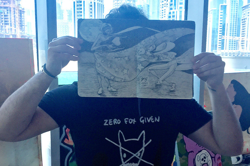 Dozi, portrait, art, black and white, studio