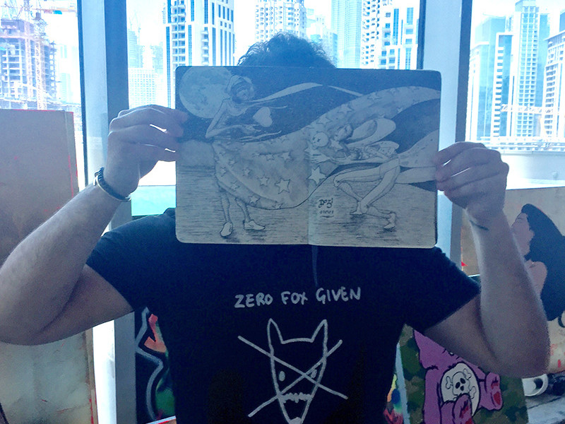 Dozi, portrait, art, black and white, studio