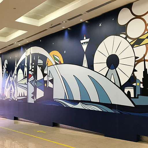 Vector, illustration, Dubai, United, Arab, Emirates