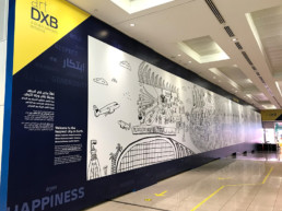 Art, DXB, Dubai, Airports, initiative, illustration