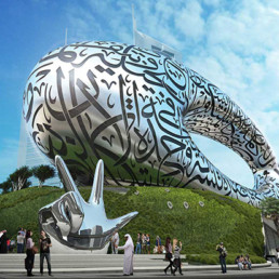 View, Museum, Future, calligraphy, monument, arabic, calligrapher, Dubai, Expo