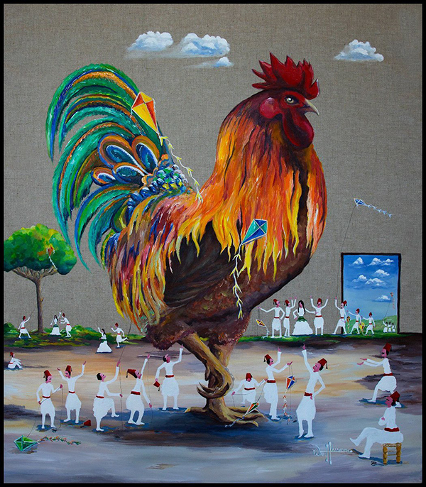 Art, Middle East, Wall art, fowl, characters, expression, culture