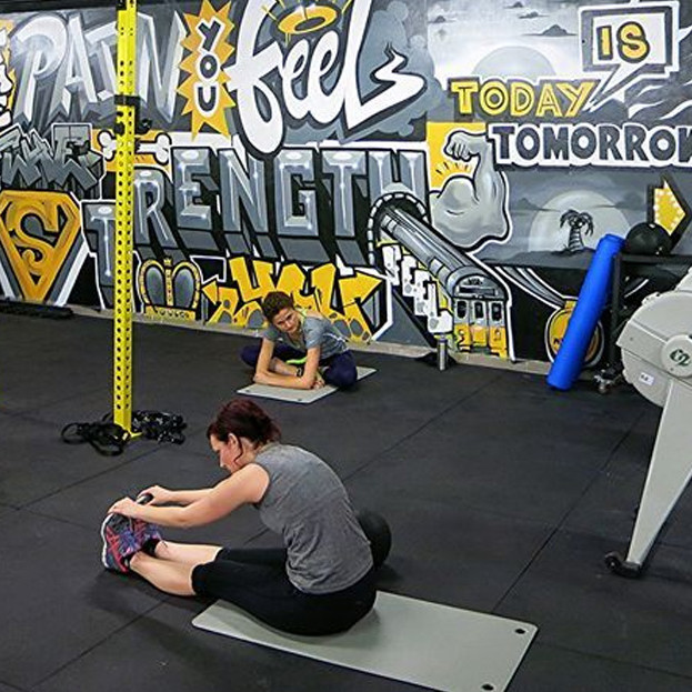 Gym, graffiti, street art, interior design