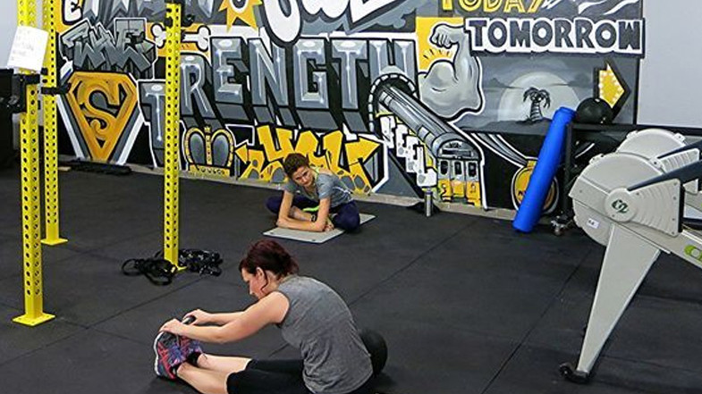 Gym, graffiti, street art, interior design