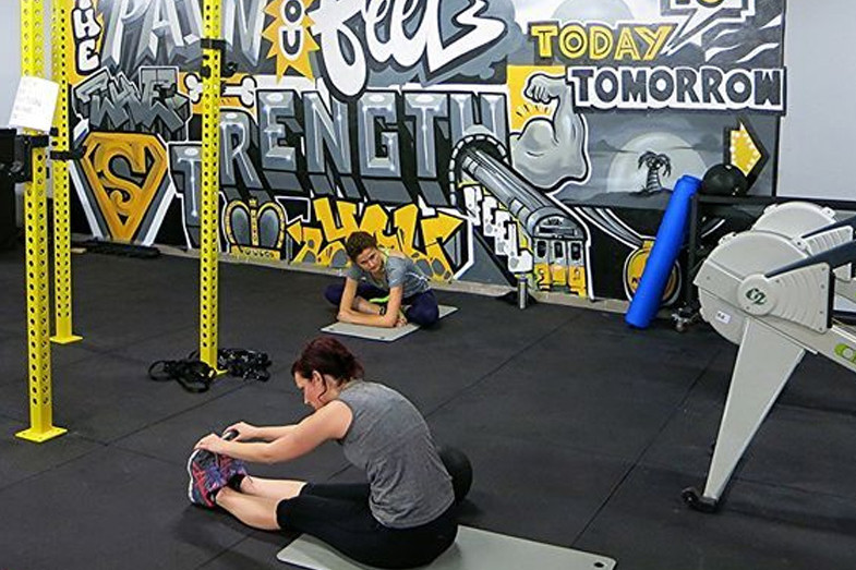 Gym, graffiti, street art, interior design