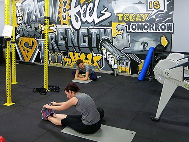 Gym, graffiti, street art, interior design