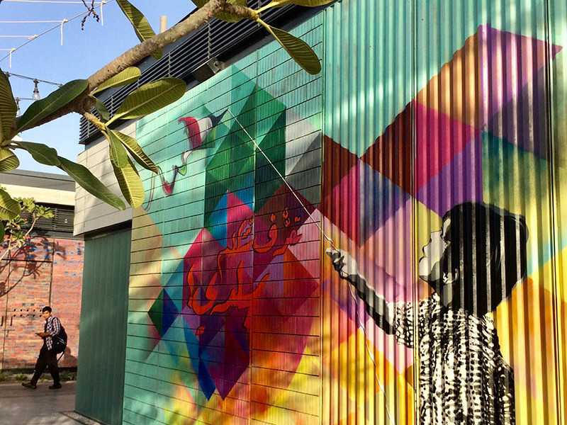 La Mer, Jumeirah, Dubai, Sea, Street Art, Enjoyment, graffiti, Kid, Playing, Art