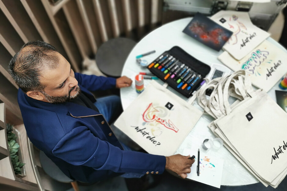 calligraphy, calligrapher, art, Dubai, Abu Dhabi, Mall, Mall of Emirates, animation, demonstration