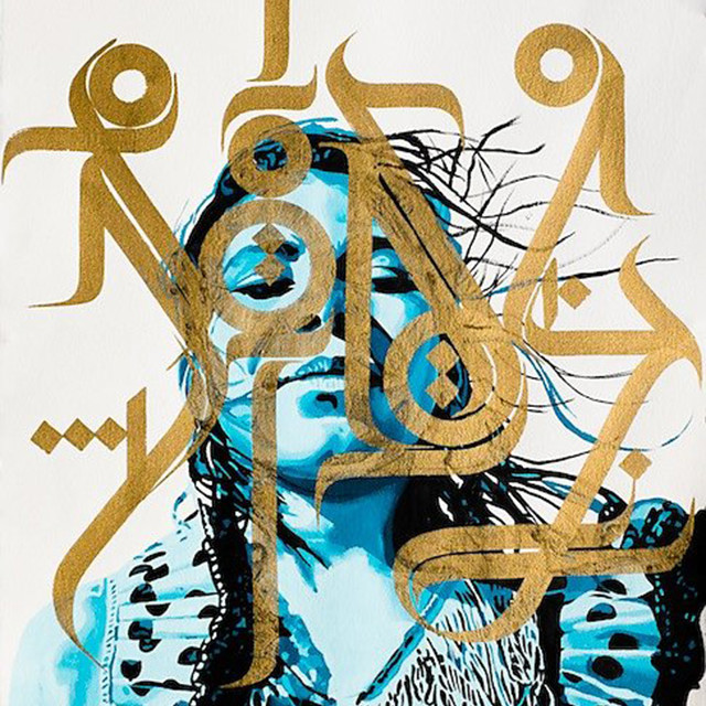 Yann Chatelain, portrait, French, calligraphy