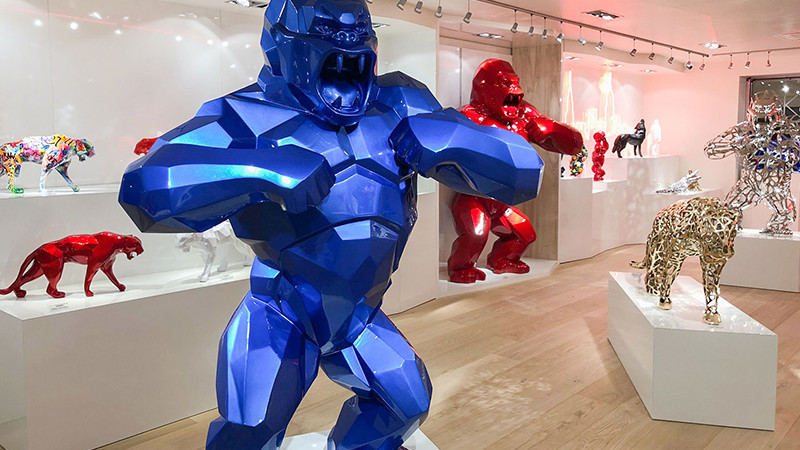 Paris, Dubai, France, UAE, exhibition, art, artist, gorilla