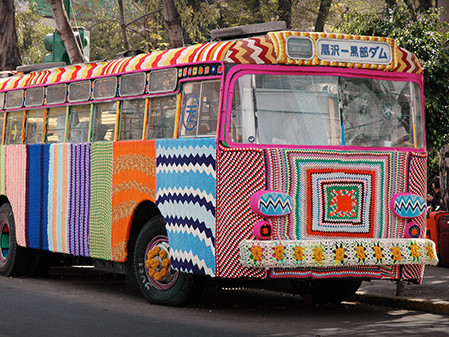 Magda Sayeg, Mexico, Knitting, Bus, Dubai, Middle East, Abu Dhabi