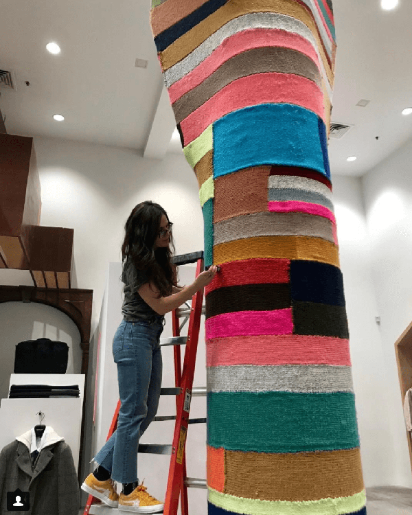 Magda Sayeg, art, piece, knitting