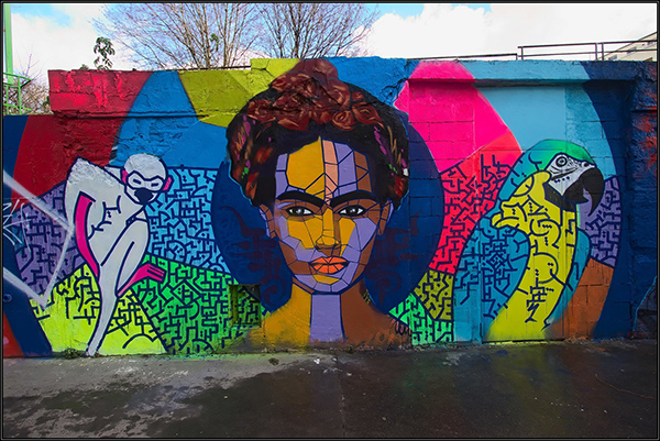 Frida Kahlo, Marko93, calligraphies, wall, graffiti, street art