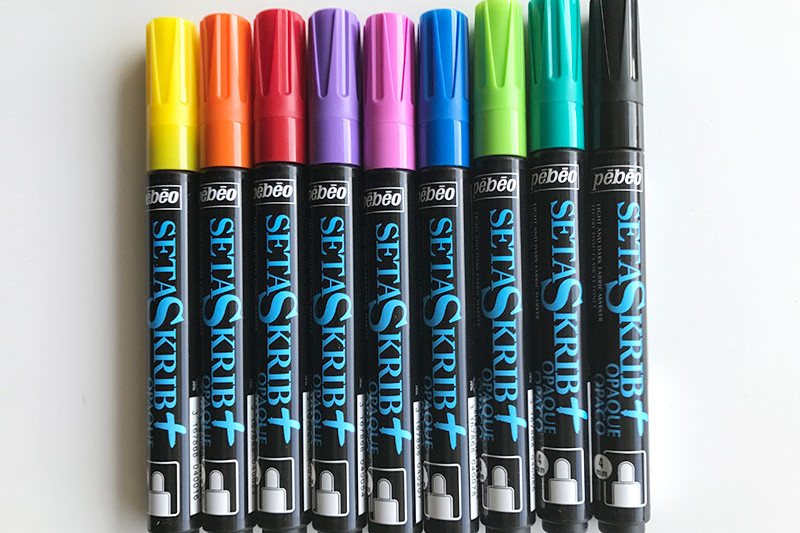 Pebeo, SetaSkrib+, Markers, fabric,