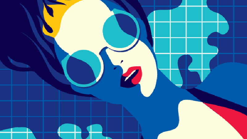 Flat design, Malika Favre, art, dubai, graffiti, street art, covering