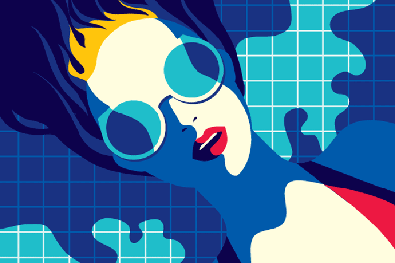 Flat design, Malika Favre, art, dubai, graffiti, street art, covering