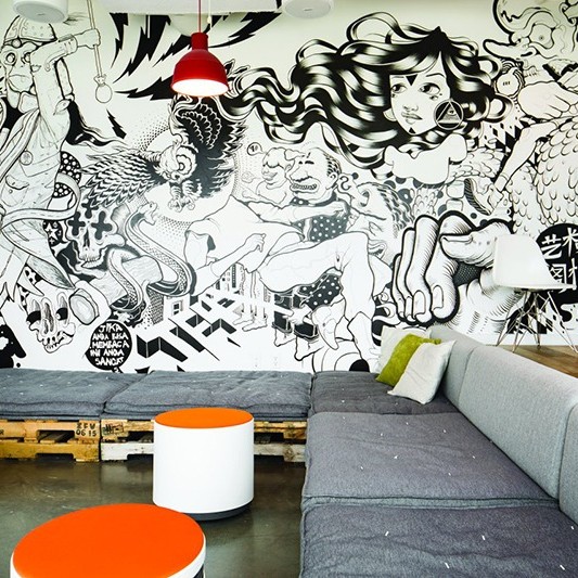 young, relaxed, graffiti, street art, Al Quoz, Dubai Design District