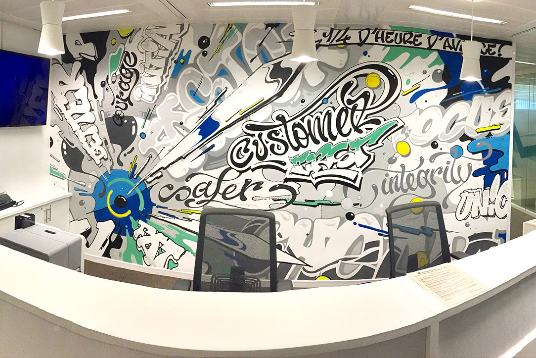 Street Art, graffiti, reception, area, colors, Cudai, company, Office