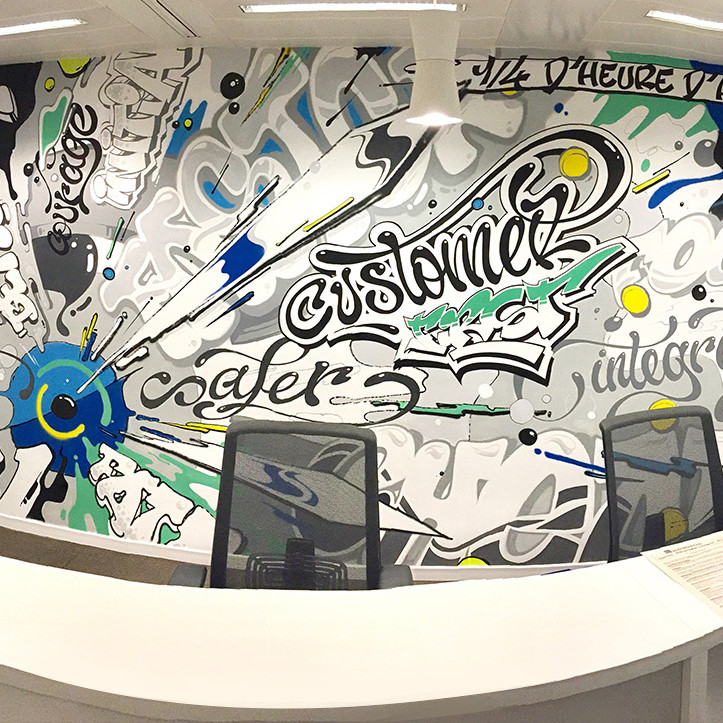 Street Art, graffiti, reception, area, colors, Cudai, company, Office