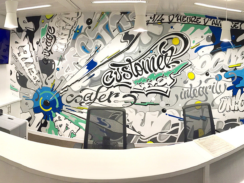 Street Art, graffiti, reception, area, colors, Cudai, company, Office