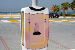 Graffiti, dubai, Parking, park meter, funny