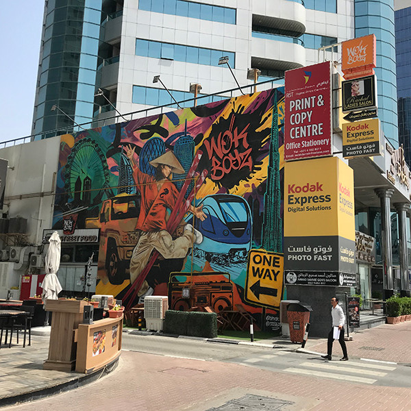 graffiti, Dubai Street Art Asian Food Urban