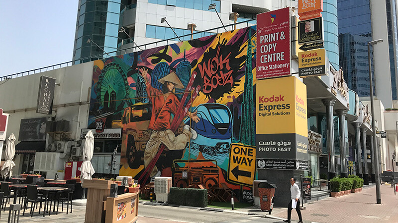 graffiti, Dubai Street Art Asian Food Urban