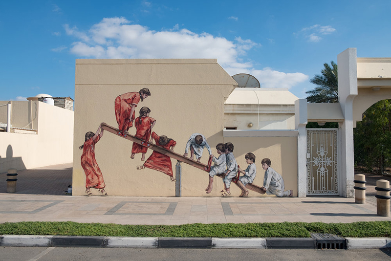 Dubai, street art, decorate, style, wall, design, artwork